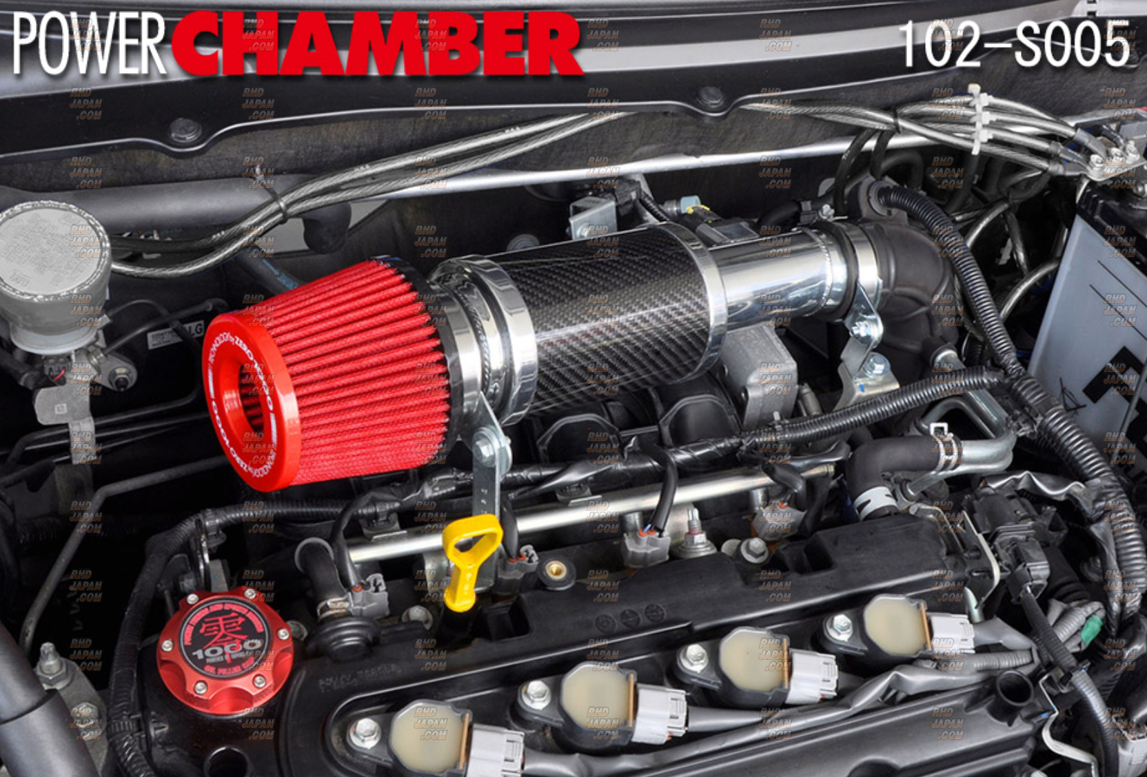 【最終】SEV 　Grand Power Intake ZERO-1000 Power Chamber Air Intake System Type 2 Super Red - ZC72S